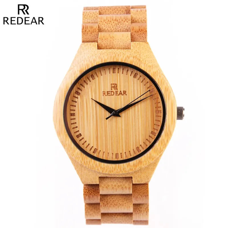 REDEAR Natural font b All b font Bamboo Wood font b Watches b font Top Brand