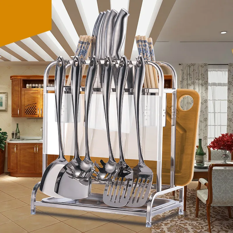  304 stainless steel multi-function kitchen utensils shelf rack chopsticks kitchen knife holder cutt - 32912226809
