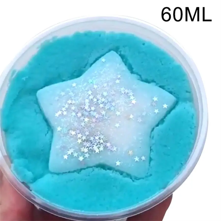 

DIY Stars Brushed Slime Cotton Mud Plasticine Sludge Kids Adults Squeeze Toy