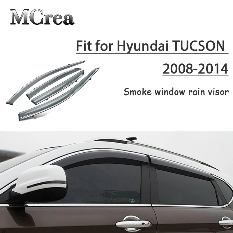 MCrea 4 шт. автомобильный дымчатый козырек от солнца и дождя для hyundai Tucson 2008 2009 2010 2011 2012 2013 Аксессуары