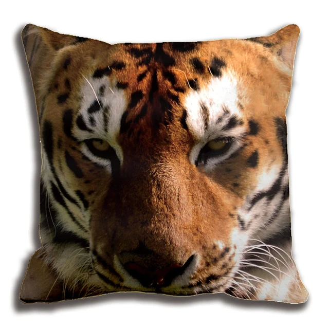 Housse de coussin Tigre Orange