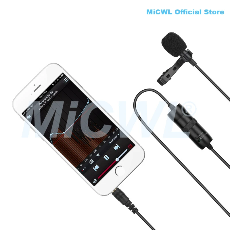 

Omnidirectional Camera Lavalier Condenser Microphone Mic for Canon Nikon Sony DSLR Cameras and IOS iPhone 8 7 6 9 Smartphones
