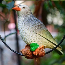 Ручной работы Смола Воробей Птица статуя садовая лужайка патио Статуэтка орнамент Декор двора-подставка на окунь 48 см