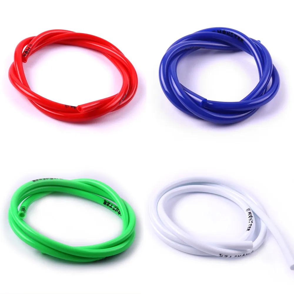 

1m Motorcycle Fuel Gas Oil Delivery Tube Hose Petrol Pipe 4.3mm I/D 7mm O/D Heat resistant Fuel Hose Red Blue Green White Color