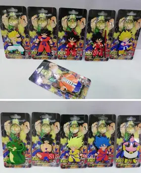 

New 50 pcs Cartoon Japanese anime Dragon Ball Double-sided PVC keychains Anime Keychain BB-11