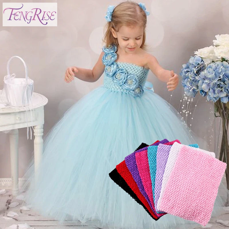 FENGRISE 24x32cm Tulle Crochet Tutu Top Chest Wrap Tube DIY Sewing Knit