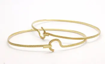 

2 Pcs Raw Brass Hand Hammered Cuff Bracelet Bangle (75x60x2.3 mm) (BRC046)