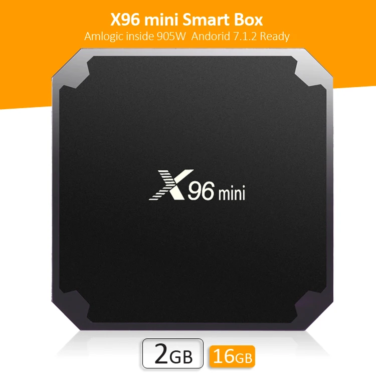 

iLEPO X96 Mini Android 7.1 Smart TV Box 2GB 16B Amlogic S905W Quad Core 1GB 8GB H.265 WiFi 2.4GHz LAN 100M X96mini Set-top box