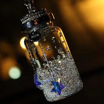 

Car Pendant Creative Crystal Wishing Bottle Rearview Mirror Hanging Auto Interior Decoration Suspension Ornaments Accessories