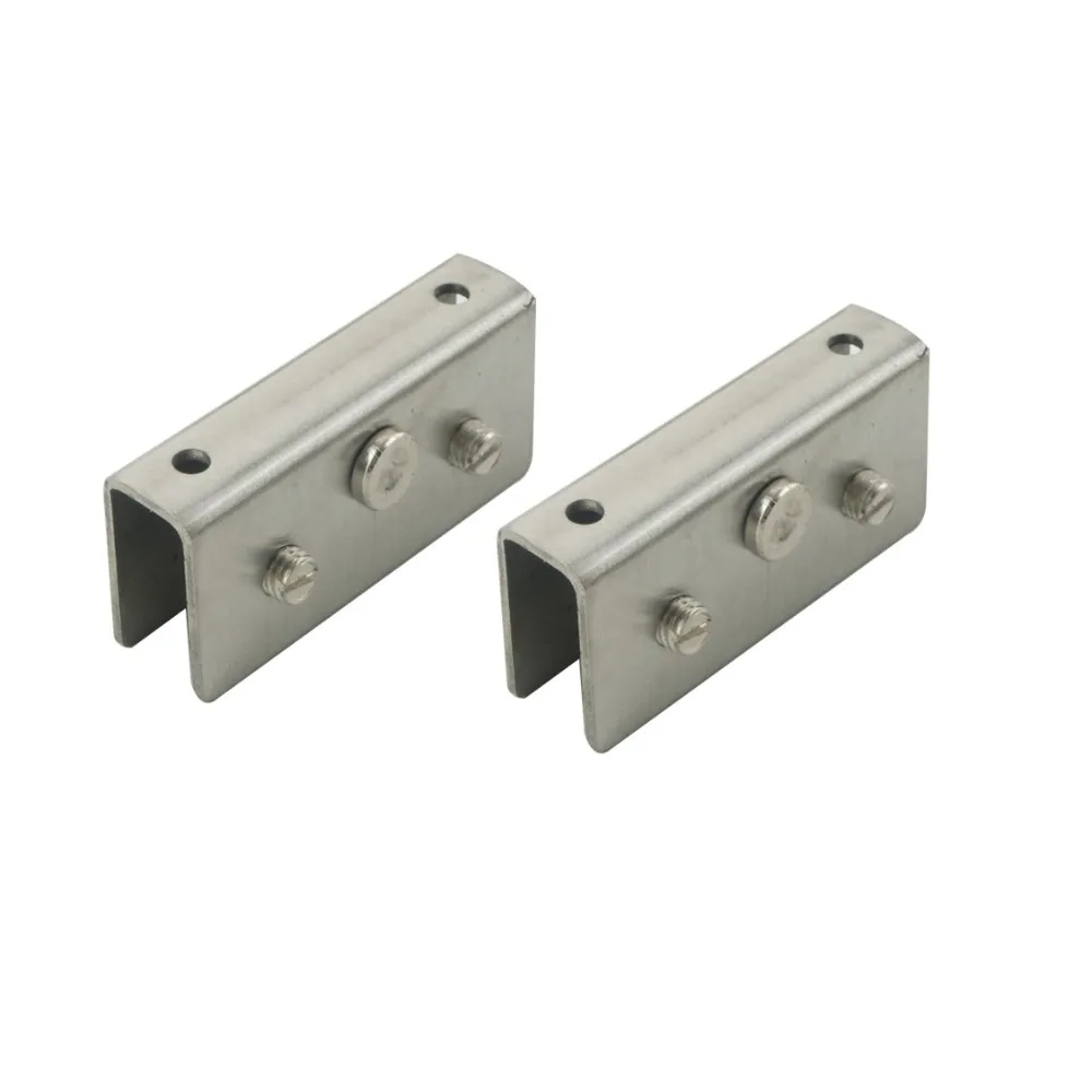 4pcs Stainless Steel 8 10mm Bathroom Shower Glass Door Clamp Clip Door