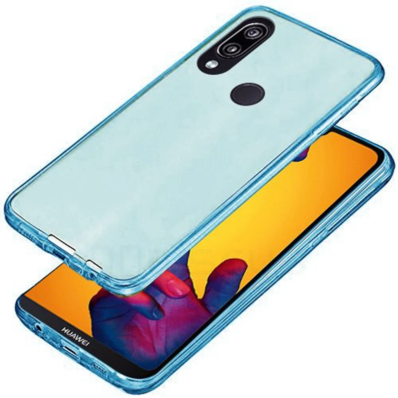 360 градусов защитный чехол для Huawei Y6 Y7 Prime Pro MRD-LX1F MRD-LX3 DUB-LX1 DUB-LX3 Honor 8A JAT-LX1 чехол для всего тела - Цвет: Blue