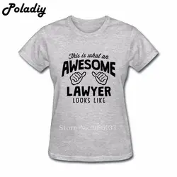 Женская футболка с надписью «Awesome Lawyer», футболка с надписью «Mothers Day Legal Solicitor Law», забавная Женская Повседневная футболка Kawaii, женские