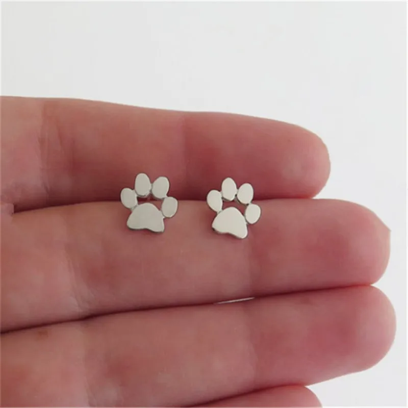 

New Fashion Dog/Cat paw Prints earring studs Puppy Paw Prints earring studs for children for pets lovers