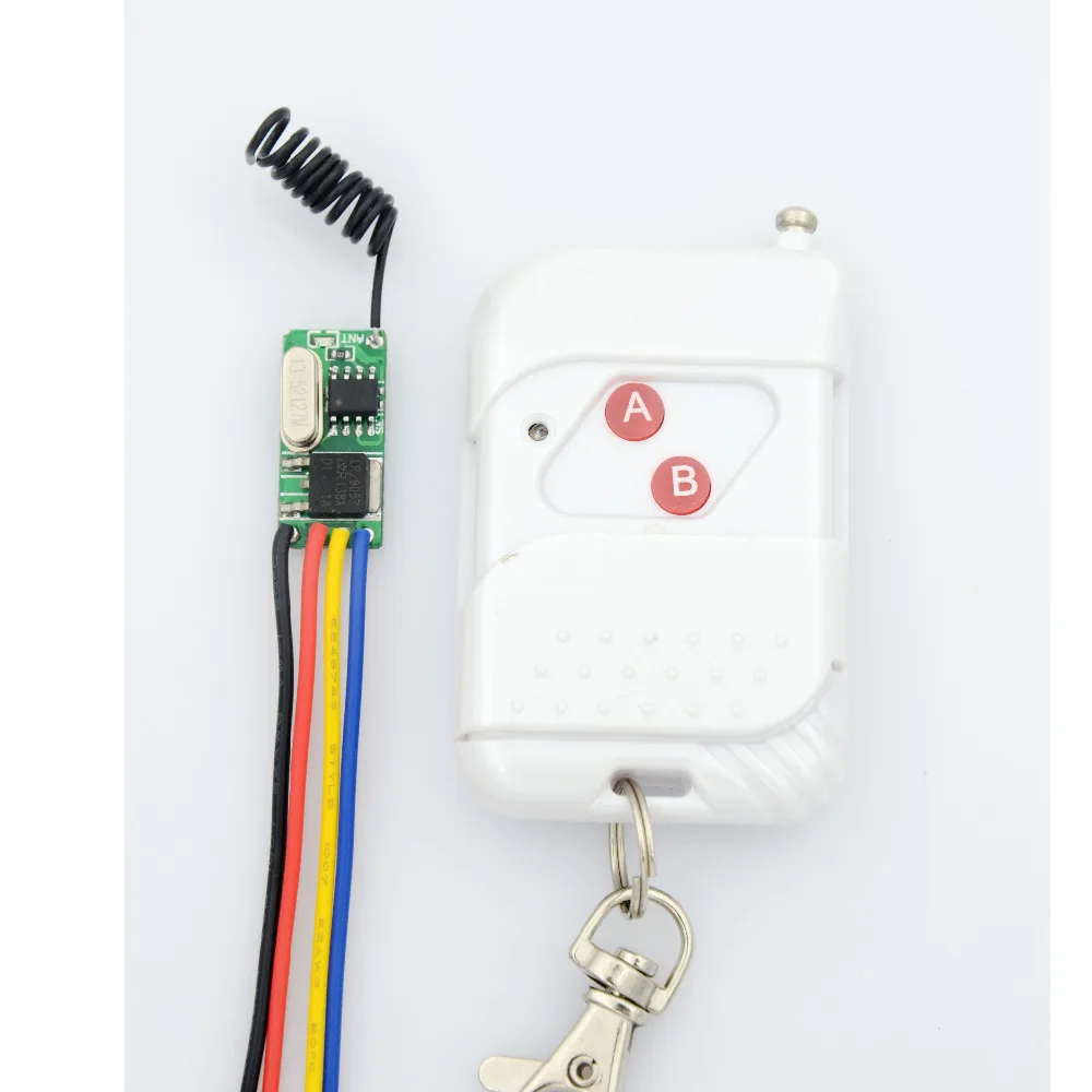 

DC3.5V-DC12V Mini MOS Receiver+Transmitter DC3.7V 4.5V 5V 6V 9V Micro Mos Remote Controller 433 Long Range Strong Anti-interfere