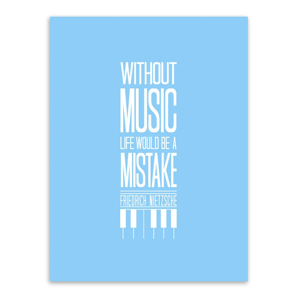 Minimalistischen Schwarz Weiß Motivation Typografie Musik Leben