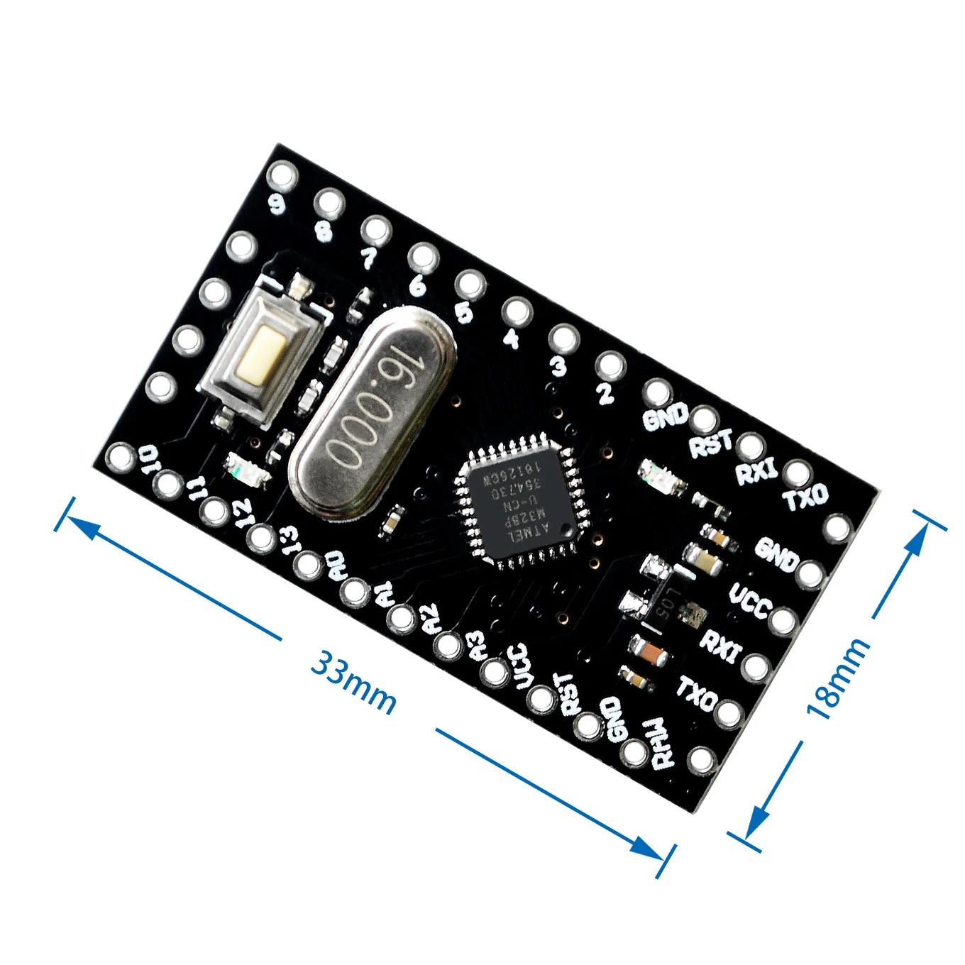 10 шт./лот Pro Mini 168/328 Atmega168 5 в 16 м/ATMEGA328P-MU 328P Мини ATMEGA328 5 В/16 МГц для Arduino совместимый нано модуль