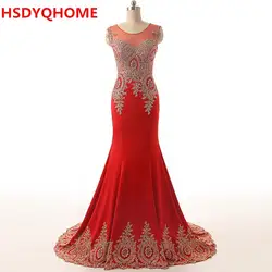 HSDYQHOME 2019 Роскошный Черный Формальные вечерние платье для выпускного с аппликациями Элитный пышный Свадебная вечеринка индийские арабские