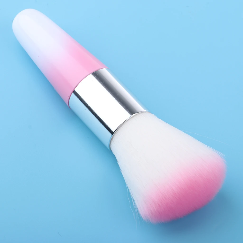 Makeup Blush Brush Nail Art Dust Cleaner Acrylic Nail Gels Powder Removal Brush, Random Color Blush Makeup Brush