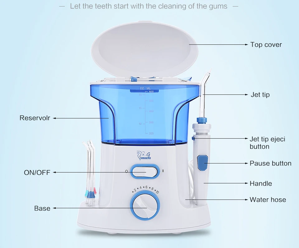 

600ml Dental Flosser Oral water distiller Portable Water Oral Floss Dental Irrigator Floss Dental Teeth Care Oral Irrigation Set