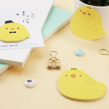 

4 pcs/Lot Kawaii chicken memo note Self-adhesive planner pad Scrapbooking sticker Stationery Office School supplies F430
