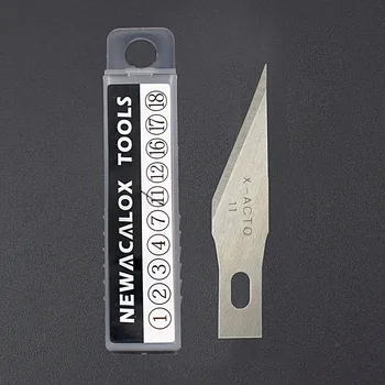 

NEWACALOX 20PCS Stainless Steel Blades for Phone Films Tool Cutter Graver Crafts Hobby Knife DIY Scalpel Wood Carving PCB Repair