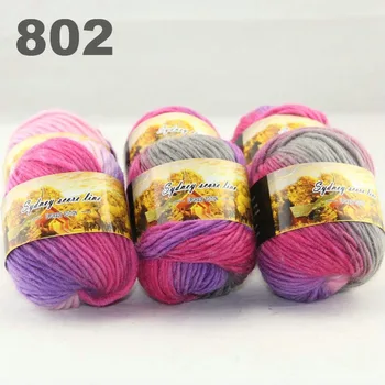 

6x50gr Skeins NEW Chunky Hand Coarse Knitting Scores wool yarn 802