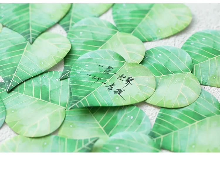 Kawaii Memo свежих листьев коллекция благотворительности осенние наклейки Моделирование бумага для заметок Лист N раз сообщение заметки