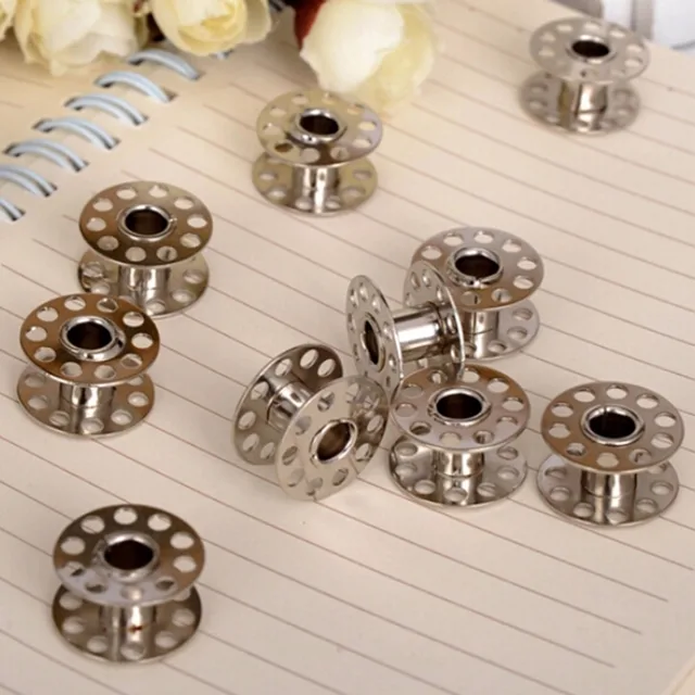 Empty Stainless Steel Bobbins Spool For Brother Janome Singer Elna Custom Bobbins For Elna Sewing Machine Empty Stainless Steel Bobbins Spool For Brother Janome Singer Elna Custom Bobbins For Elna Sewing Machine