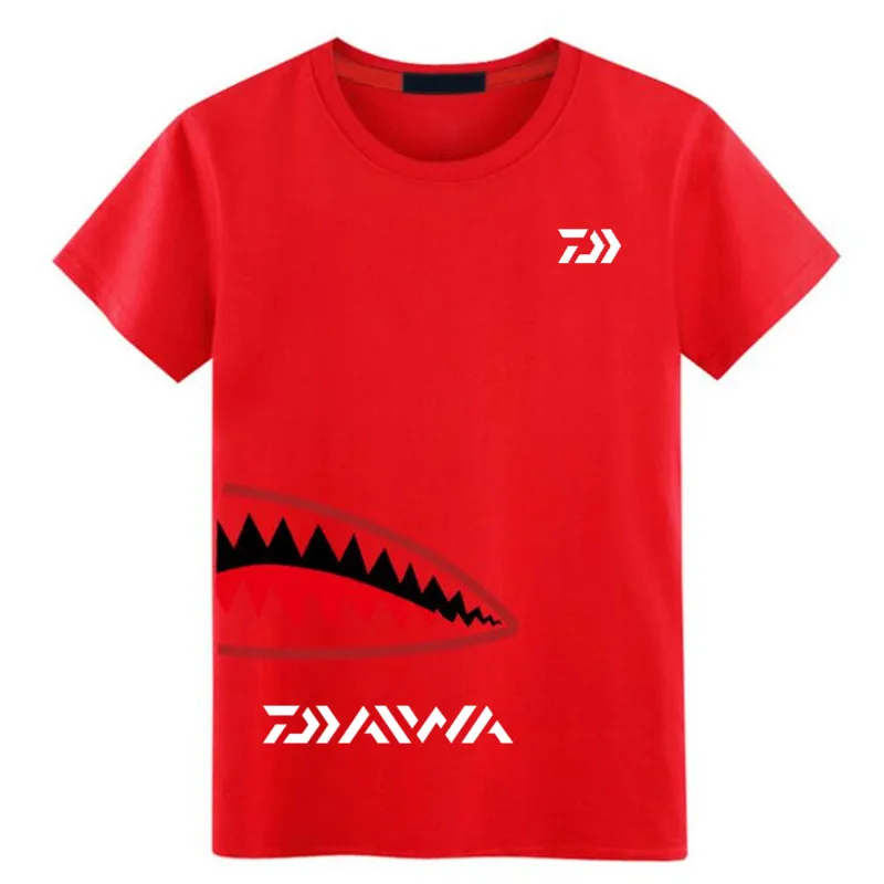 Refrigerado a Pesca ao ar T-shirt dos Homens de Secagem Confortável em Torno do Pescoço Roupas de Pesca Novidade Livre Rápida T-shirt Respirável Manga Curta Branco 4 Roupas de pesca