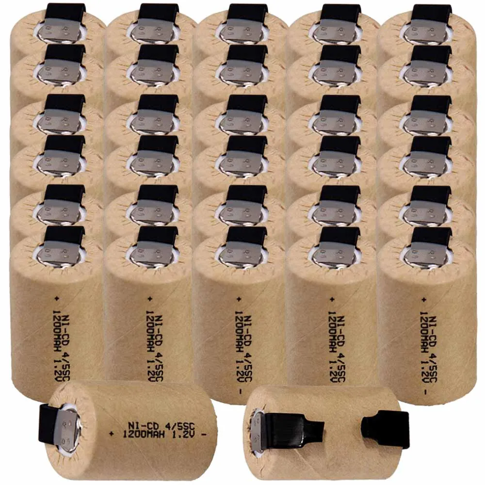 

Lowest price 32 piece 4/5SC battery 1.2v batteries rechargeable 1200mAh nicd battery for power tools akkumulator