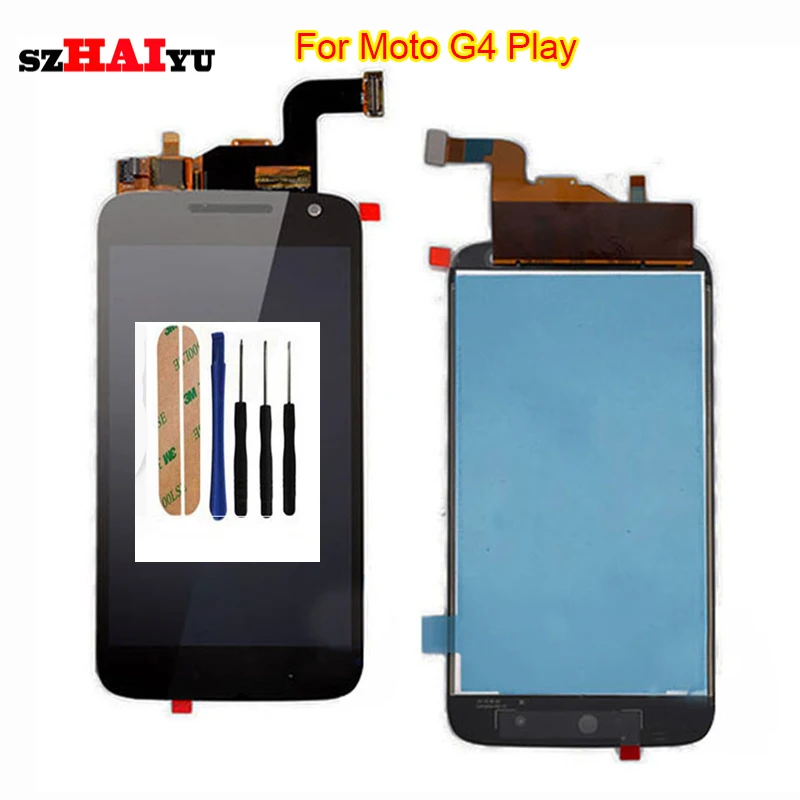 

Free Shipping High Quality Good LCD Display+Touch Screen For Motorola G4 Play with Digitizer Assembly Tools