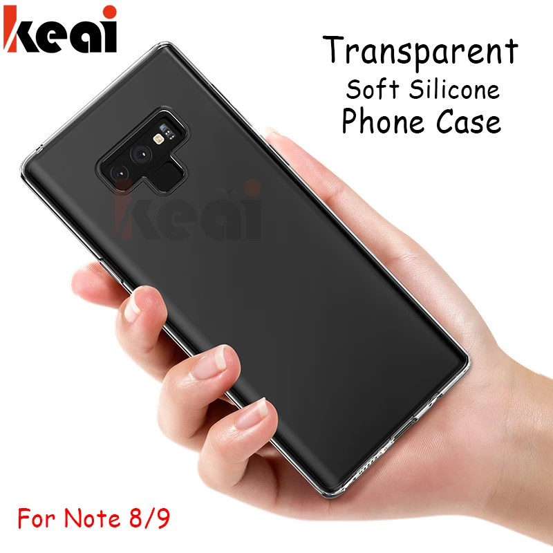 

Luxury Transparent Silicone Phone Case For Samsung Galaxy S9 S8 Plus Shockproof Soft TPU Back Cover For Galaxy Note 8 9 Capa Bag