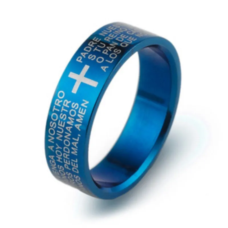 Мужское кольцо с надписью Jesus модные кольца из титановой стали для женщин подарок