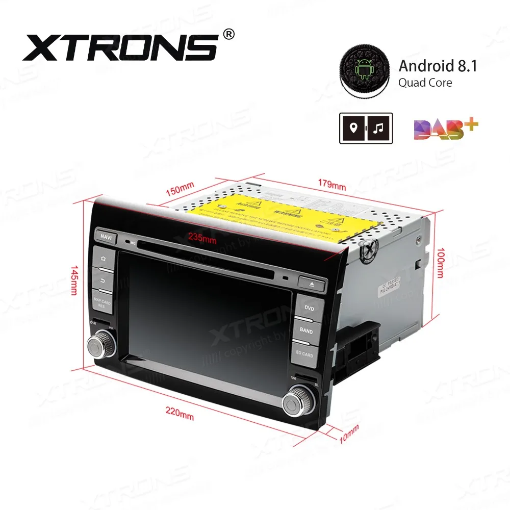 Excellent XTRONS 7" Android 8.1 Car Multimedia System DVD Player for Fiat Bravo 198 2007-2014 GPS Navigation RCA Output 1