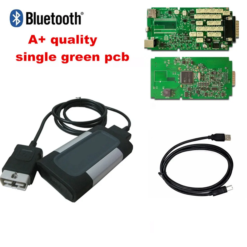 Одна зеленая печатная плата для delphis 2015R3/2016,0 vd ds150e pro plus obd сканер автомобилей, грузовиков obdii диагностический инструмент новый Vci