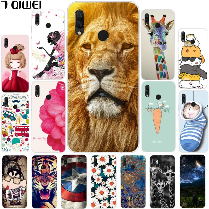 

For Nova 3 Huawei Nova 3 Case Cover 6.3'' Silicone Soft TPU Phone Case For Huawei Nova 3 Case Nova3 PAR-AL00 TL00 Animal Flower