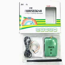 ALFA awus036нh сетевой Ralink 3070L Wifi сетевая карта 2000 МВт ALFA беспроводной WiFi USB адаптер с 5dbi anenna 1 комплект
