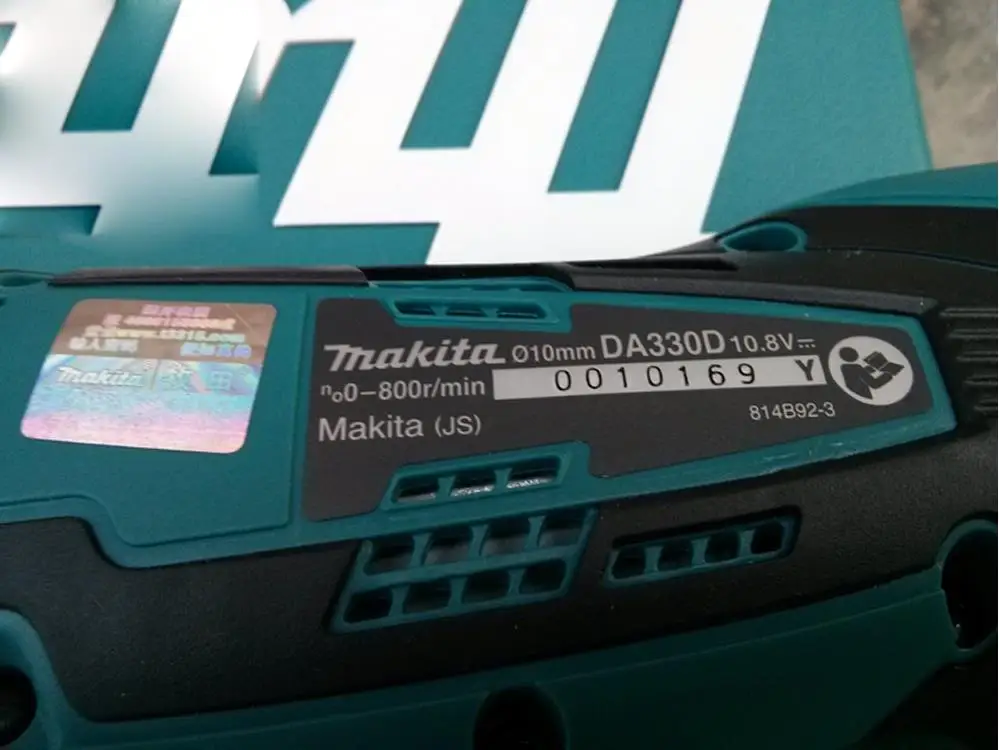 Makita 10,8 V аккумуляторная литиевая батарея узкое пространство Выделенные локти отвертка 800 об/мин DA330DWE