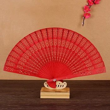 

Fragrance Wooden Fans Wedding Favor Party Gift Chinese Japanese Sandalwood Folding Hand Fan Photographic Props W9279