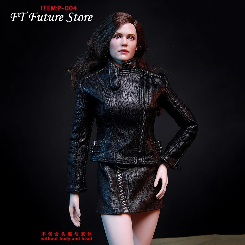 1//6 Scale Black PU Leather Skirt for 12/'/' Female Soldier Figure Accessories
