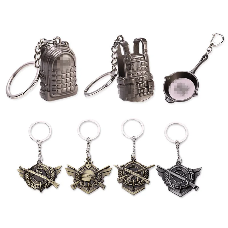 

1 PCS Popular Games Model Keychain Pendant Jewelry For Men's car Personality Helmet Backpack Pan 98K Keychain Mini Equipmen Home