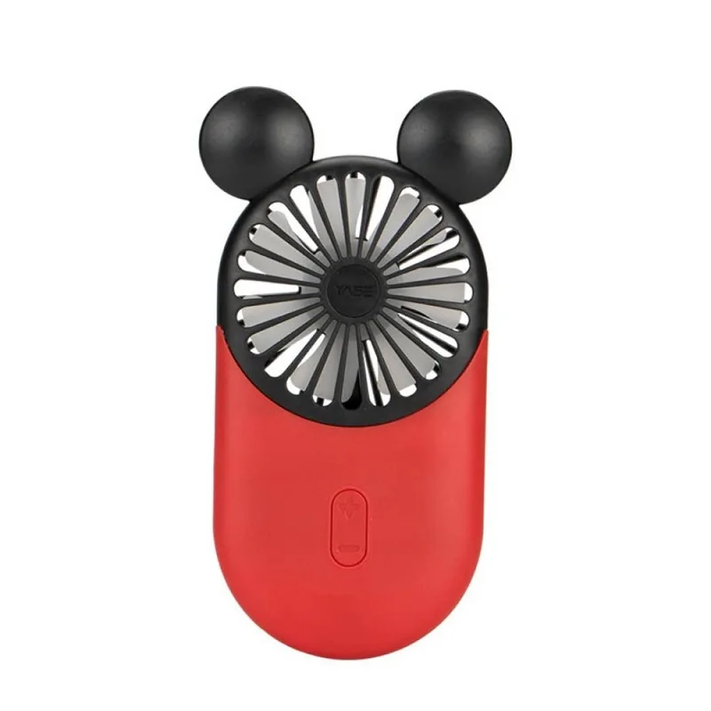 Лето мультфильм Микки вентилятор Ручной USB Электрический мини-ручной перезаряжаемый ультра-тихий вентилятор охлаждения с бесплатным мужское кольцо
