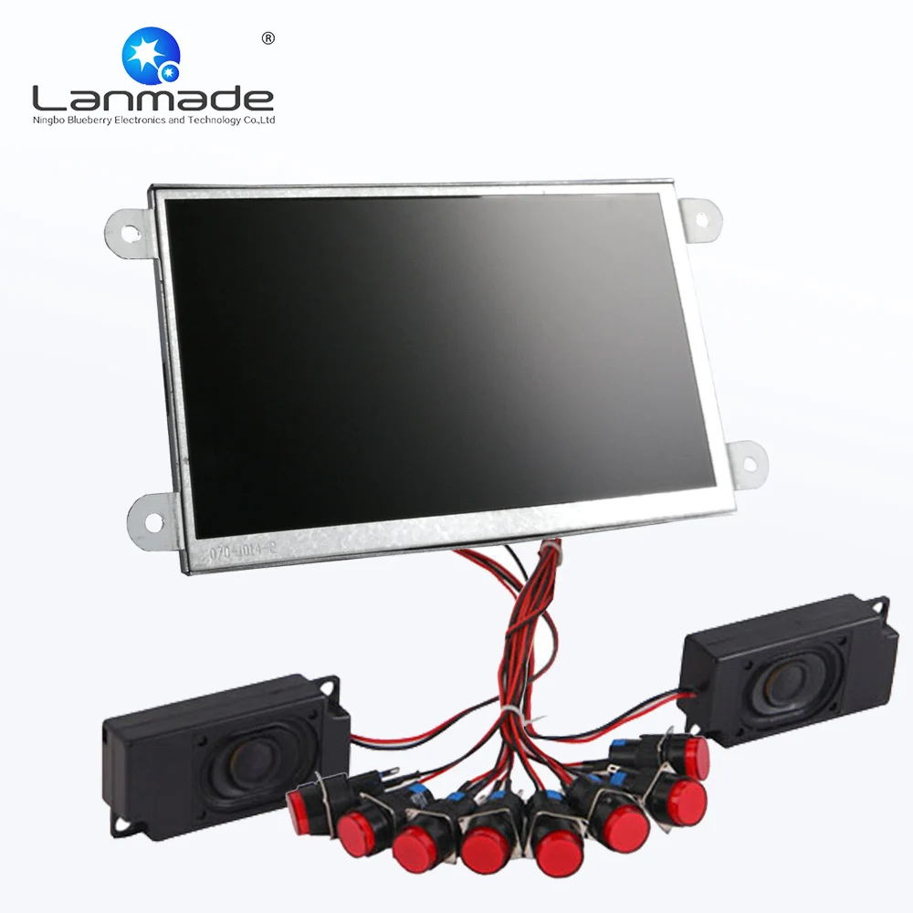 

7 inch lcd display open frame 16:9 in store video advertising push button LCD digital signage player