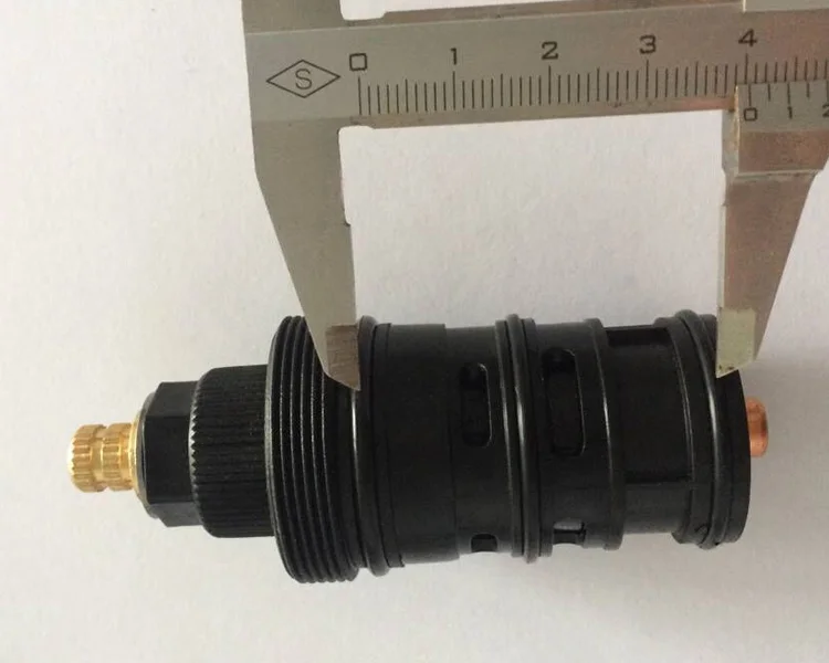 Bathroom shower faucet screw thread/top wire Thermostatic Spool cartridge, Brass thermostatic valve mixer for solar water heater