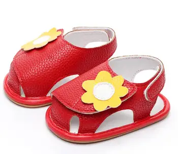 

2020 baby summer flower shoes cute baby girls sandals Rubber bottom first walker shoes Newborn baby sandal for 0-24M