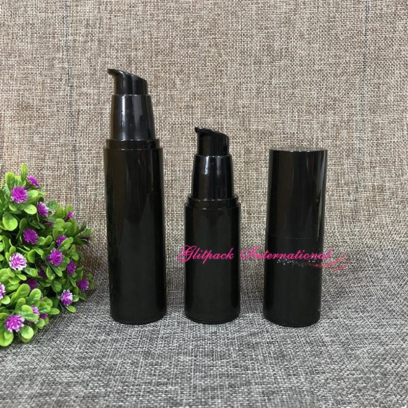 20ml 30ml 50ml black pump airless bottle