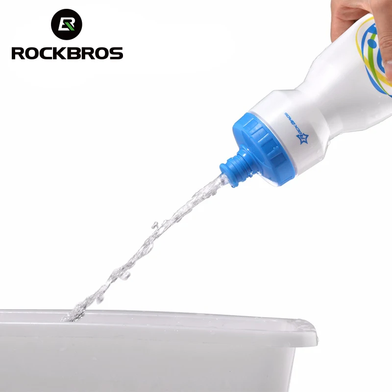 ROCKBROS دراجة زجاجات مياه 750 مللي الدراجات زجاجات مياه للرياضة مع غطاء غبار في الهواء الطلق المحمولة البلاستيك MTB الدراجة زجاجات