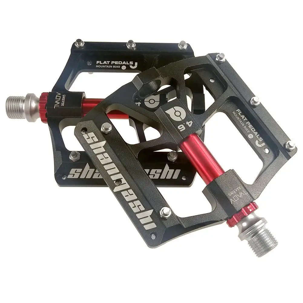 cheap 6 Bearings Bicycle Pedal Anti slip Ultralight 4.6 Mountain Bike Bicycle Pedal Aluminum Alloy Cycling Seald Bearing BMX Pedal