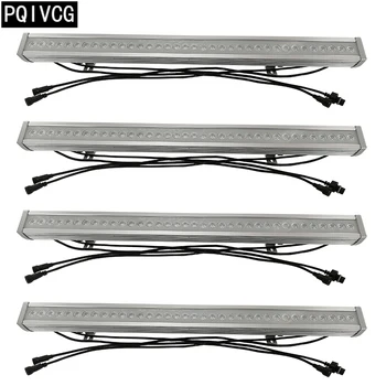 

4pcs/ Led outdoor waterproof wall washer 24x3w rgb 3in1 led dmx512 outdoor waterproof dyeing lamp