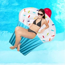 Надувные 1,6 м гигантский мороженое розовый бассейн игрушка поплавок надувной бассейн Плавание кольцо сладкий плавающий коврик праздник воды бассейн весело игрушка